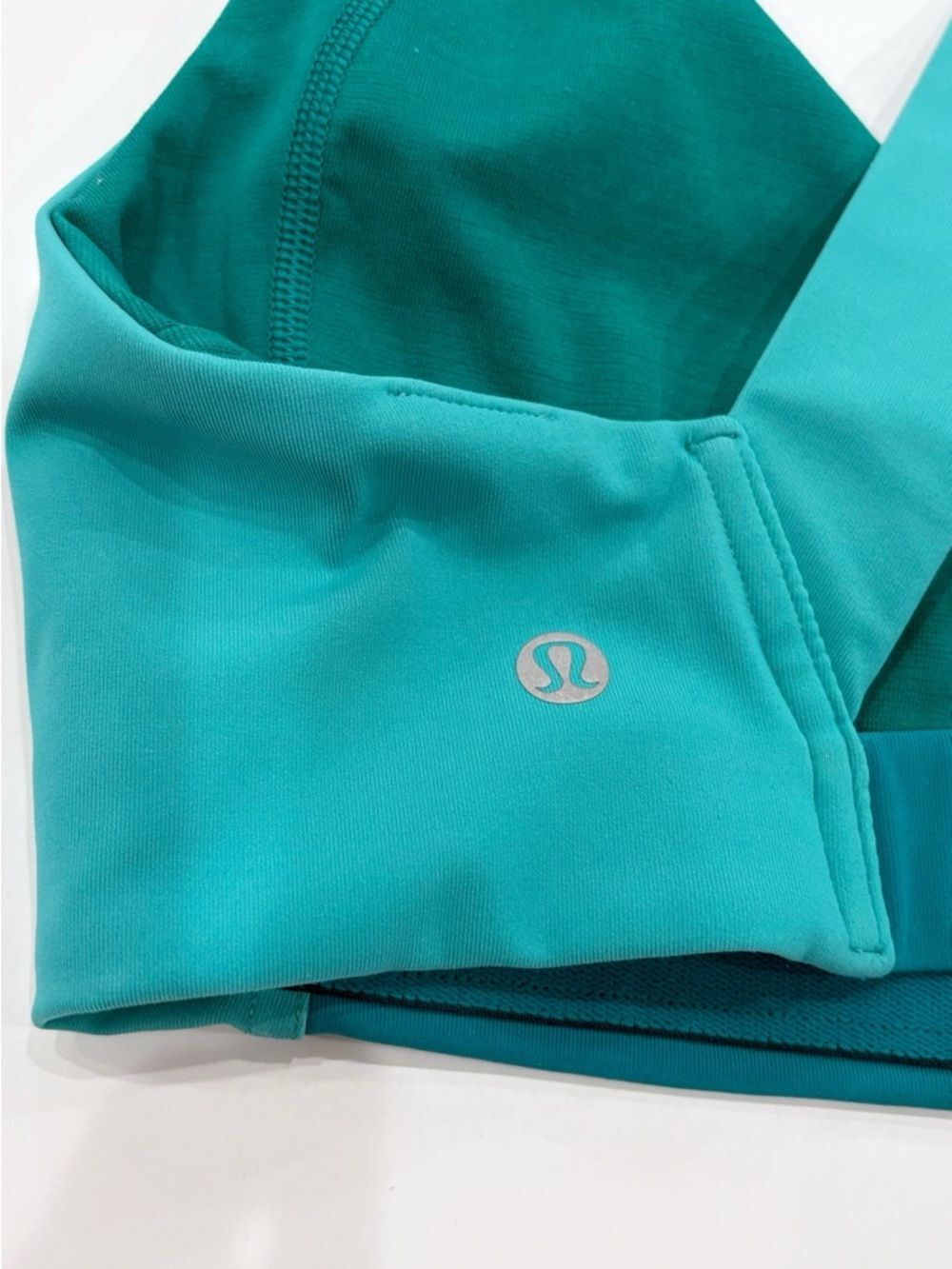 Lululemon Sports Bra Womens 8 Teal Strappy Yoga Gym Athleisure Chic - Picture 3 of 6